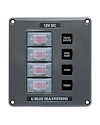 Blue Sea Systems Panel Switch H2O CB 4pos Gray
