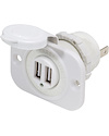 Blue Sea Systems USB uttag x 2 (vit) 2,1A
