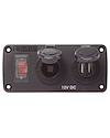Blue Sea Systems Vattentät panel med 12V- och USB-uttag